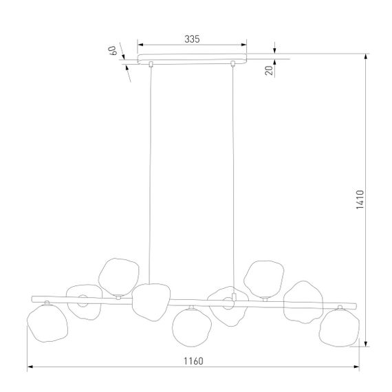 Подвесной светильник TK Lighting 11110 Lava Sabia a071865
