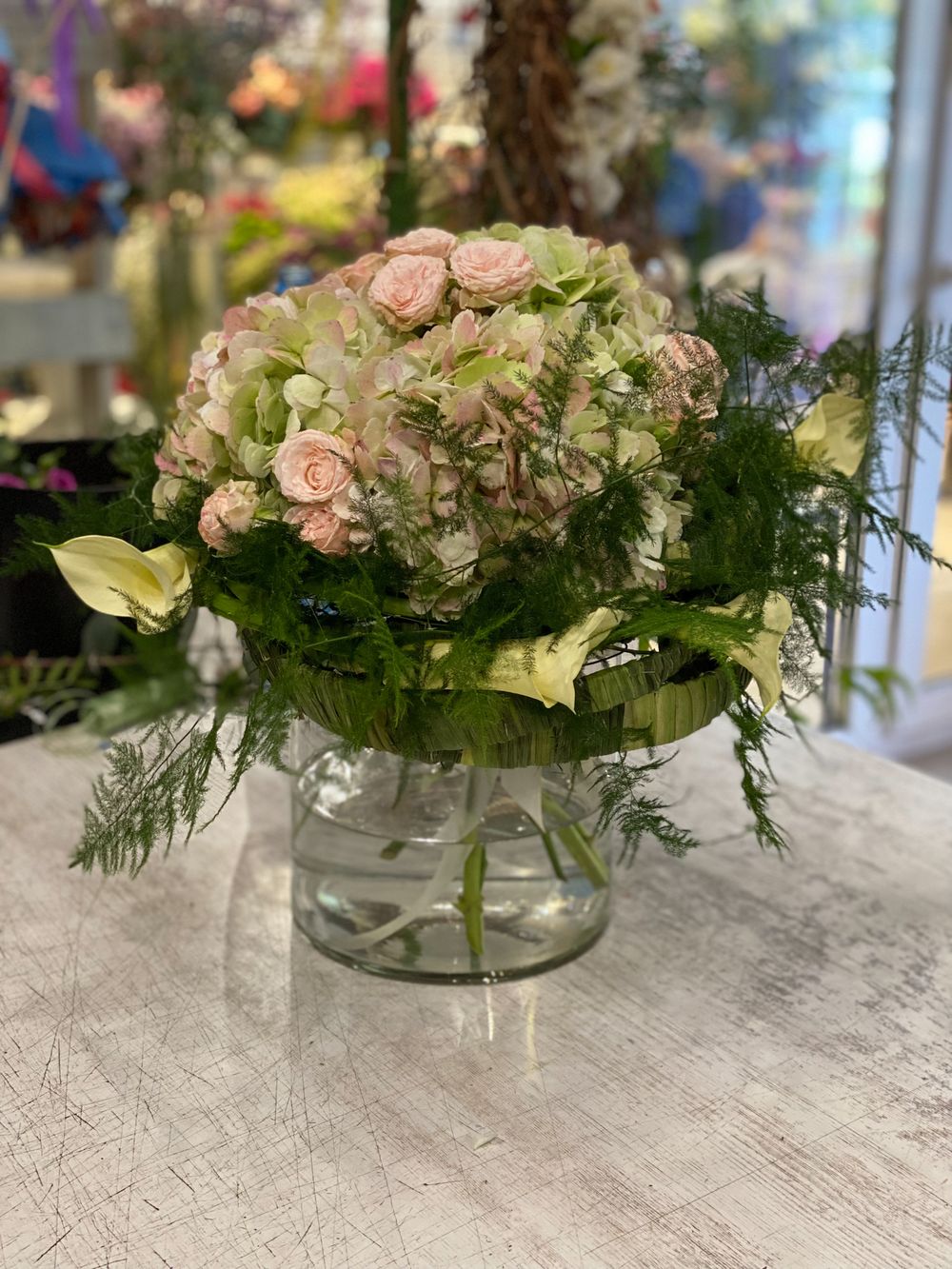 Букет на каркасе ручной работы