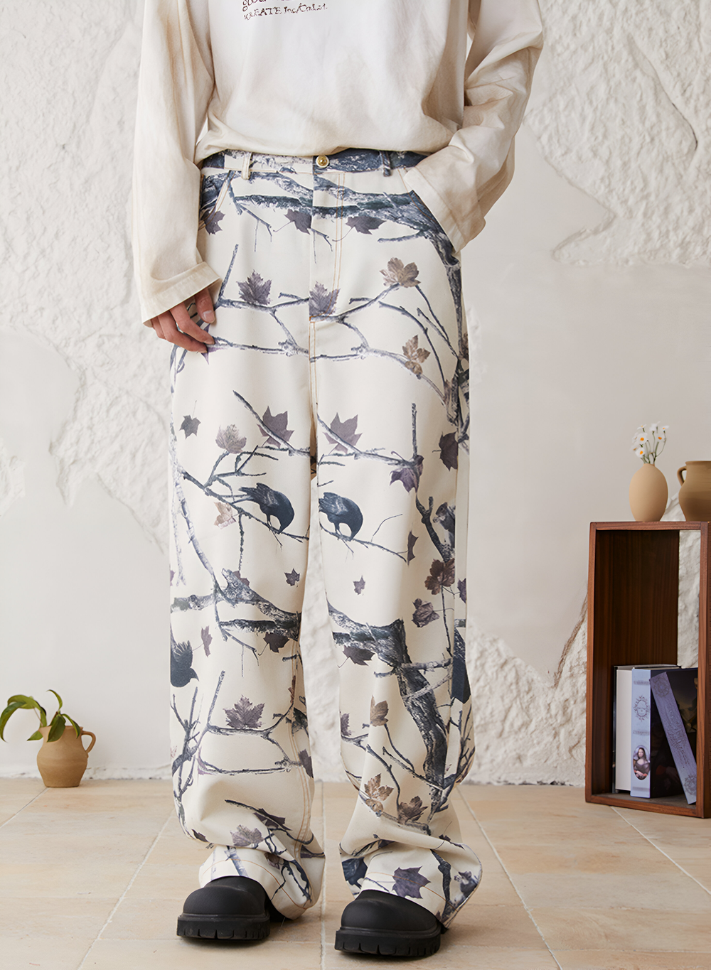 Брюки KREATE Trees Pattern Baggy Pants