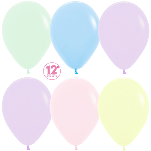 Шар (12''/30 см) Макарунс, Ассорти, пастель