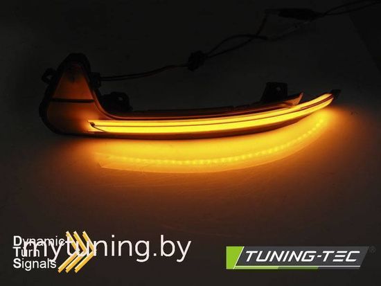 Повторители указателей поворота в зеркала для Audi A6 C7 (11-18) светодиодные динамические темные