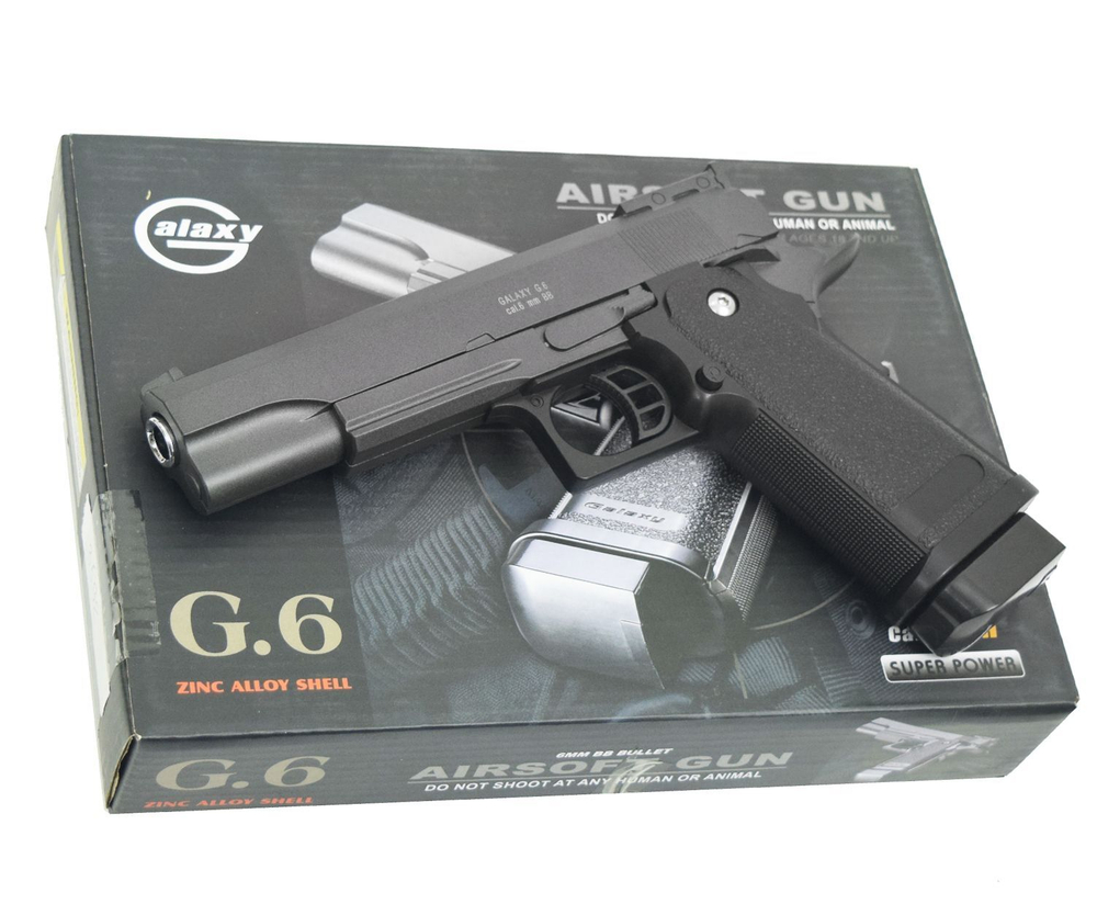 Металлический пистолет Galaxy G.6 (Colt Hi-Capa)