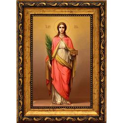 Лукия Сиракузская дева мученица. Икона на холсте.