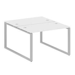 Metal System Рабочая станция на О-образном м/к БО.РАС-СП-2.2 Белый/Металл Серый 1200*1475*750