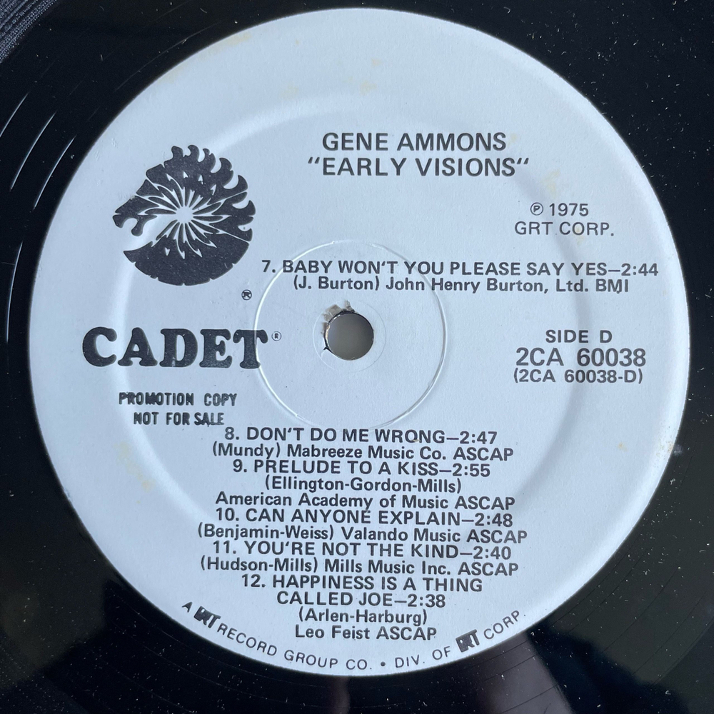 Винтажная виниловая пластинка LP Gene Ammons Early Visions (США 1976) (Промо)