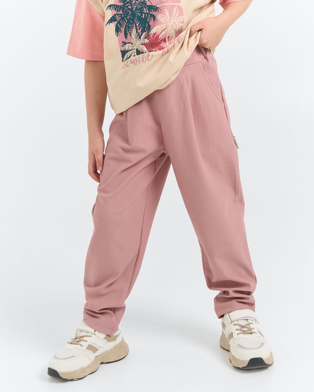 Брюки из джинскота "Пепельная роза"