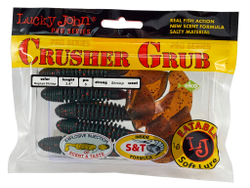 Твистеры съедобные LJ Pro Series Crusher Grub 3.9 in (99 мм), цвет 085, 5 шт