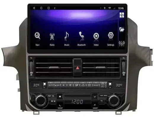 Магнитола для Lexus GX460 2009-2019 - Carmedia BNR-16GXMEG12 монитор 12.3" на Android 13, 8ГБ+128ГБ, 4G SIM-слот, CarPlay