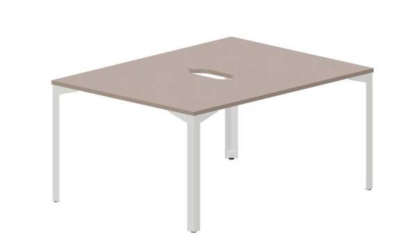 Составной стол на 2 рабочих места 118х156,6х75см (2 эргономичных выреза)