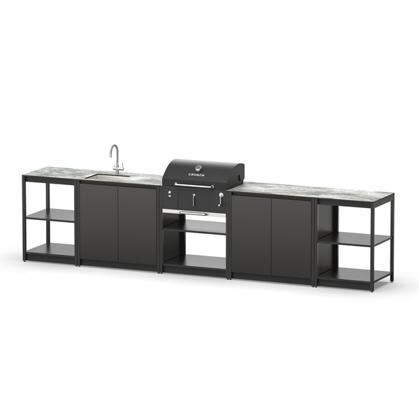 Мангальный комплекс Lounge M-118SB, 3.8 м, черный/серый каспий