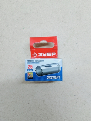 Коронка ЗУБР Эксперт биметаллическая быстрорежущая сталь глубина сверления до 38мм d25 мм