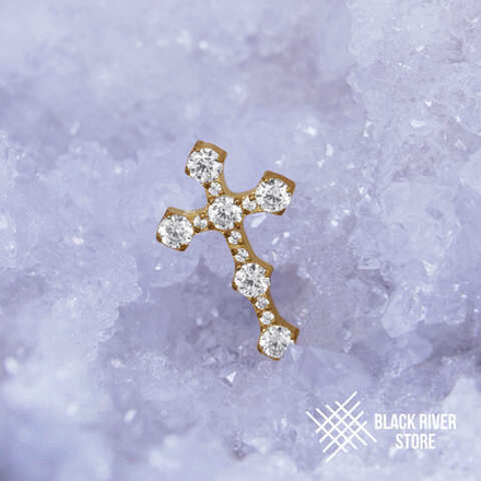 Cross Crystal PVD Yellow