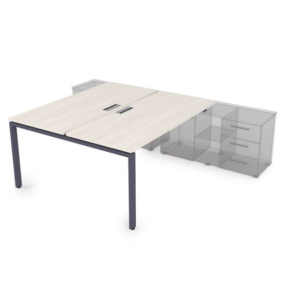 СПБ-П.985 Стол системы БЕНЧ на 2 рабочих места, для крепления на тумбу (1800*1635*750)