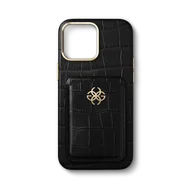 Чехол для iPhone 14 / Натуральная кожа с кошельком