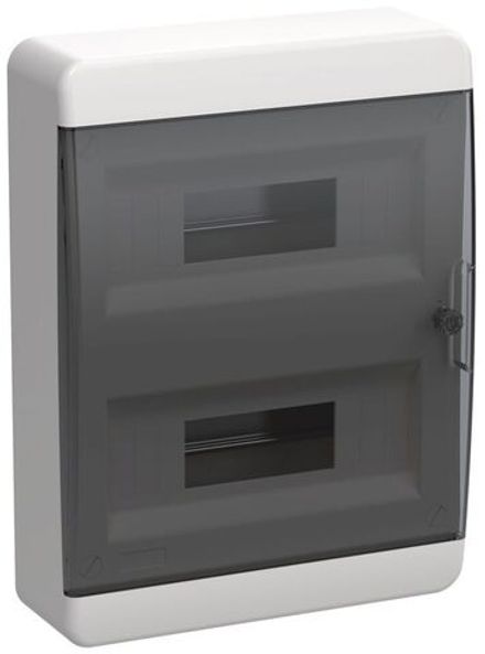 Корпус ЩРН-П-24 TEKFOR IP41 черн. прозр. дверь пластик. IEK TF5-KP12-N-24-41-K01-K03