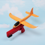 Самолет метательный «Истребитель» 35*37 см, запуск с пистолета, микс