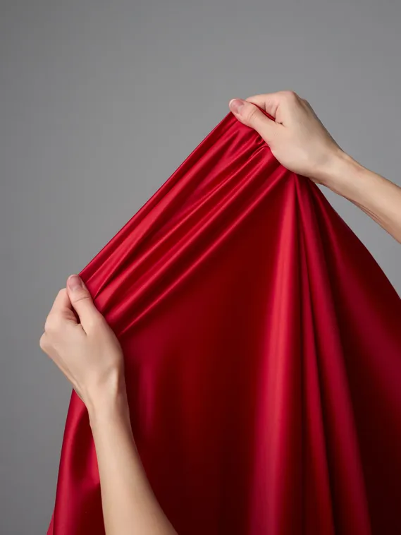 Атлас-стрейч бельевой оптом арт. 1007, Китай, красный 100