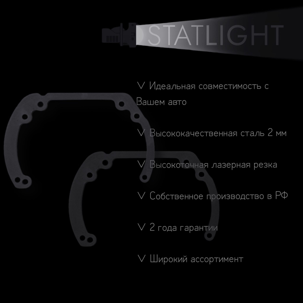Переходные рамки для замены линз в фарах Land Rover Range Rover Evoque 2011-2015