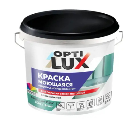 OPTILUX  Краска акриловая моющаяся белоснежная 14кг (ИжСинтез)