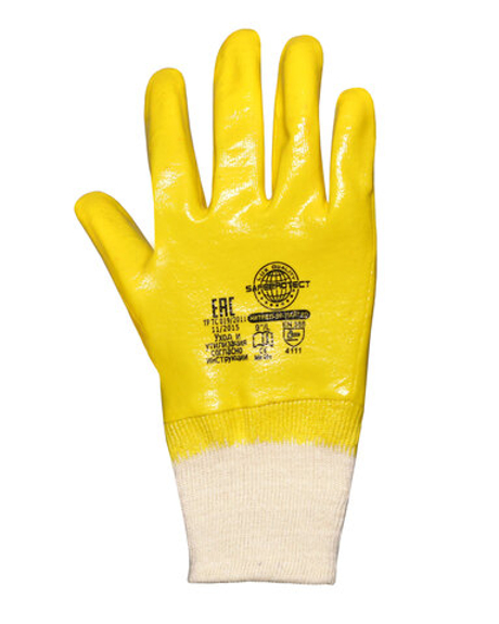 Перчатки "НИТРИЛ-ЛАЙТ-SР РП" желтые с полным обливом, р. 7(S),8(М),9(L),10(,ХL),11(XXL) в уп.120пар