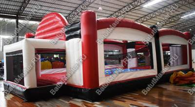 Надувная спортивная площадка "Три в одном", 16*8*2,2 м