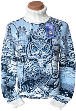 Pulltonic женский из шерсти и кашемира "Умная Сова " Размеры (42-50). LADY