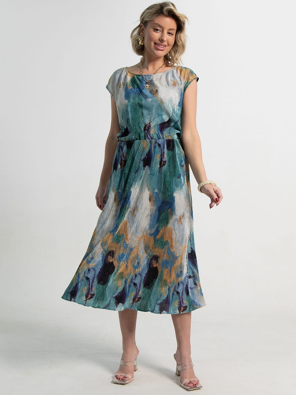 Костюм с юбкой Вайнона (зеленый) К15119-10М LT Collection