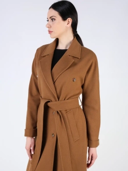 Пальто демисезонное длинное с поясом