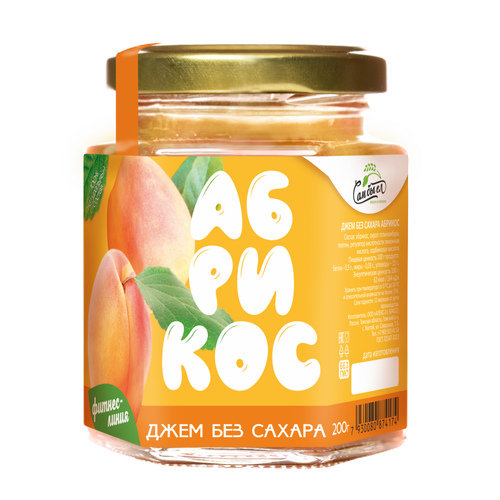 Джем Абрикос Без Сахара 200 г. ФИТНЕС-ЛИНИЯ  Сам бы ел