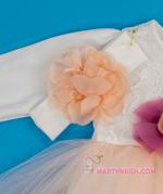 платье 3 разноцветных цветка  4869