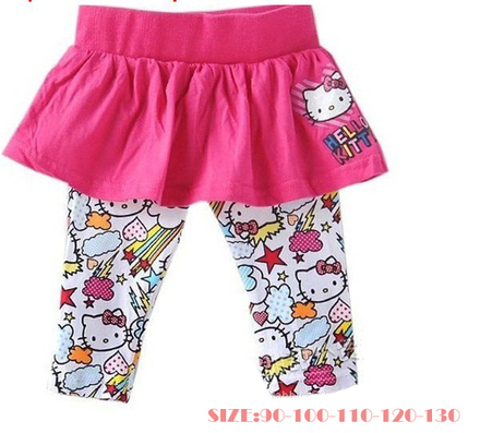 Леггинсы с имитацией юбки и принтами Hello Kitty