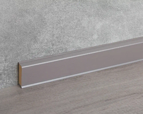 Плинтус ХДФ Doellken Cubu Flex Life 1246 серебро платинум 40x13х2500 мм