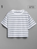 Футболка для девочки в серую полоску