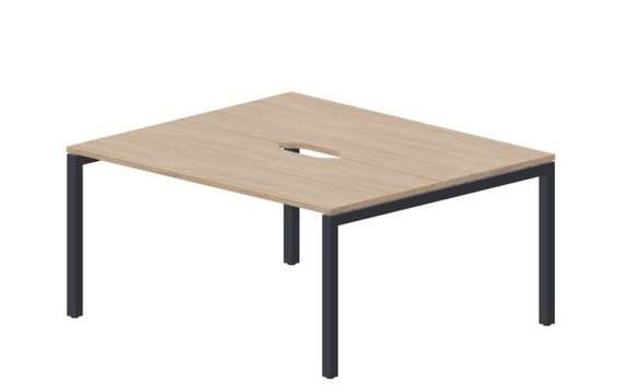 Составной стол Polo на 2 рабочих места 1580х1366х750мм (2 эргономичных выреза)