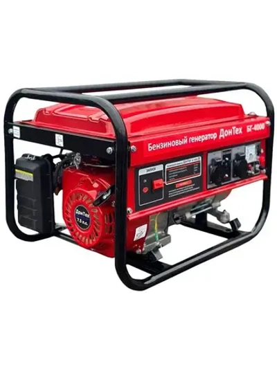 Генератор бензиновый Электрический Дон-Тех БГ-4000 ( 4.75 кВА, 50 Гц, 7 л.с, 3.2-3.8 кВт, 220В, ручной стартер, электрогенератор. )