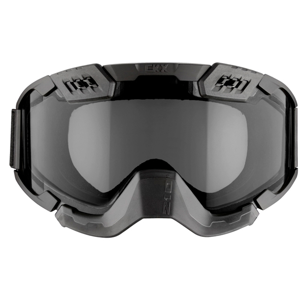 Очки снегоходные CKX 210 TACTICAL, линза двойная с регулировкой вентиляции, зеркальная серая, черный матовый