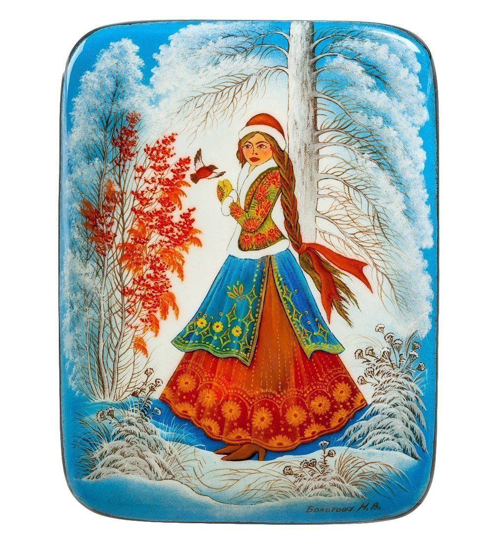 Народные промыслы ШК-10/ 24 Шкатулка «Снегурочка» Котова