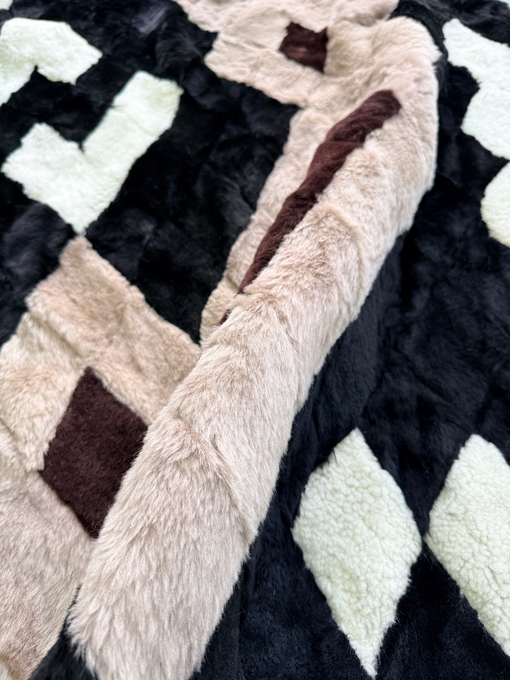 Покрывало меховое ковер из шкуры овчины