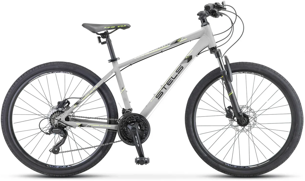 26" STELS Navigator-590 D 2021 (рама 16"; серый/салатовый)