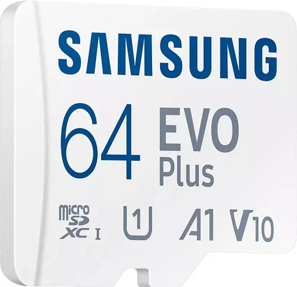 Карта памяти MicroSD 64GB Samsung Class 10 Evo Plus U1 (R/W 130 MB/s) + SD адаптер