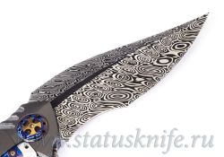 Нож Ron Best knives Damascus Zirconium Full Customфотография - 6