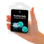 Набор из 2 шариков с массажным маслом и охлаждающим эффектом Secret Play Brazilian Balls