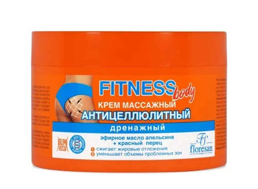 Floresan Фитнес Body Крем массажный антицеллюлитный дренажный 500 мл