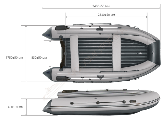 Лодка надувная REEF 340F НД Тритон
