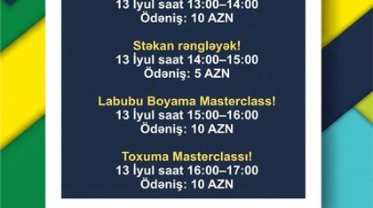 🎨👧 13 iyulda “Əli və Nino”da balacaları yaradıcılıqla dolu, əyləncəli bir gün gözləyir! 🧵🎉👦