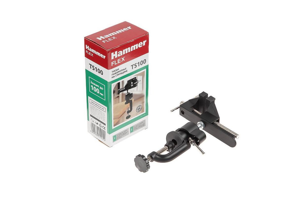 Тиски поворотные HAMMER TS100, шарнирные