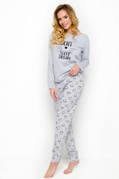 Пижама Gala со штанами, украшенными сердечками (Размер: L) (Цвет: серый)