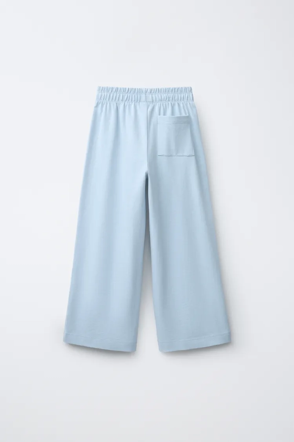 ZARA ПЛОТНЫЕ БРЮКИ WIDE LEG, НЕБЕСНО-ГОЛУБОЙ