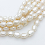 Жемчуг, размер около 8-9*6-7 мм, цена за 23-24 шт (1/2 нити)