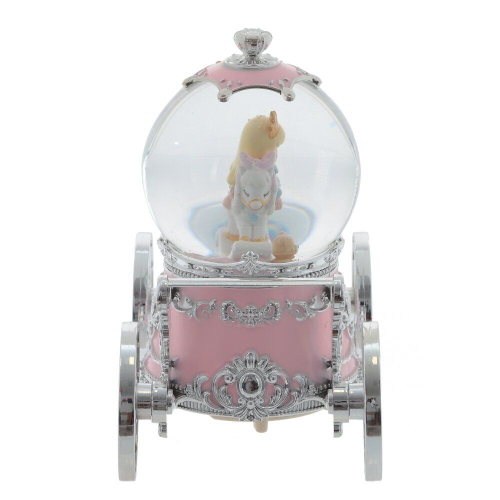 GAEM Фигурка декор "Девочка на лошадке" в стекл шаре (муз, подсвет, вьюга, 3xAAA н/п), D10, L22 W11 H19 с